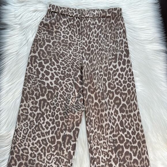 & Other Stories Leopard Print Flared Pants - Picture 3 of 7